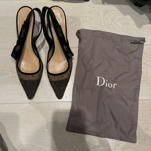 DIOR J’ADIOR Mesh Crystal Slingback Kitten Heel - Picture 2 of 9
